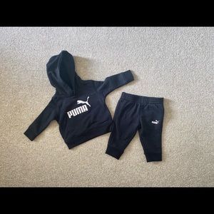 Puma Infant black Hoodie & Pant set